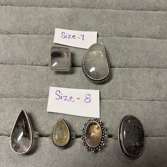 Various Quartz Rings - Picture 2 of 3
